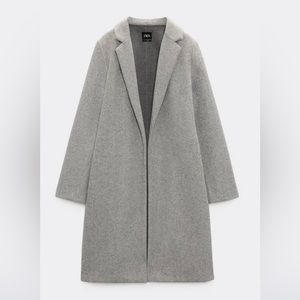 Zara Lapel Coat in Gray